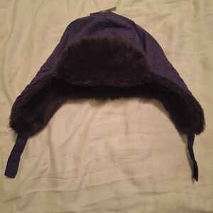 Purple Fur-Lined Winter Hat